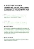 NJ PROPERTY AND CASUALTY&NewLine;UNDERWRITING AND RISK MANAGEMENT&NewLine;EXAM 2026 FULL SOLUTION STUDY PA
