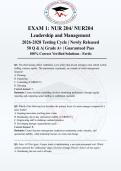NUR 204 Leadership and Management Exam 1 BUNDLE 2026&sol;2028 &vert; 3 Complete Exam Sets &lpar;150 Q&A&rpar; &vert; Fortis &vert; Guaranteed Pass - A&plus; Graded