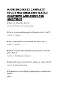 NJ PSI PROPERTY CASUALTY&NewLine;STUDY MATERIAL 2026 TESTED&NewLine;QUESTIONS AND ACCURATE&NewLine;SOLUTIONS&NewLine;