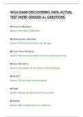 WGU D468 DISCOVERING DATA ACTUAL&NewLine;TEST PAPER GRADED A&plus; QUESTIONS