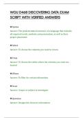 WGU D468 DISCOVERING DATA EXAM&NewLine;SCRIPT WITH VERIFIED ANSWERS
