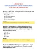 ARDMS SPI EXAM&NewLine;COMPLETE QUESTIONS AND DETAILED SOLUTIONS&NewLine;LATEST UPDATE THIS YEAR JUST RELEASED