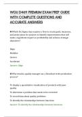 WGU D469 PREMIUM EXAM PREP GUIDE&NewLine;WITH COMPLETE QUESTIONS AND&NewLine;ACCURATE ANSWERS