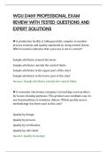 WGU D469 PROFESSIONAL EXAM&NewLine;REVIEW WITH TESTED QUESTIONS AND&NewLine;EXPERT SOLUTIONS&NewLine;