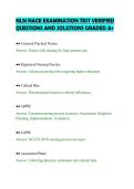 NLN NACE EXAMINATION TEST VERIFIED&NewLine;QUESTIONS AND SOLUTIONS GRADED A&plus;