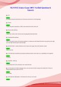 NLN-PAX Science Exam 100&percnt; Verified Questions &&NewLine;Answers&NewLine;