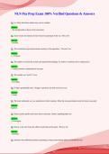 NLN Pax Prep Exam 100&percnt; Verified Questions & Answers