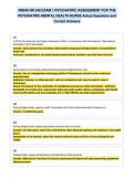 NR548 NR 548 EXAM 1 PSYCHIATRIC ASSESSMENT FOR THE&NewLine;PSYCHIATRIC-MENTAL HEALTH NURSE Actual Questions and&NewLine;Correct Answers