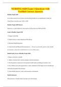 NURSING 6420 Exam 1 Questions with&NewLine;Verified Correct Answers