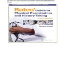 Complete Test Bank for Bates&rsquo; Guide To Physical Examination and History Taking 14th Edition &lpar;LWW&comma; 2026&rpar; by Rainier P&period; Soriano All 20 Chapters&excl; ALREADY RATED A&plus; 100&percnt; CORRECT ANSWERS