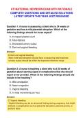 ATI MATERNAL NEWBORN EXAM WITH RATIONALE&NewLine;COMPLETE QUESTIONS AND DETAILED SOLUTIONS&NewLine;LATEST UPDATE THIS YEAR JUST RELEASED