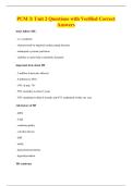 PCM 3&colon; Unit 2 Questions with Verified Correct&NewLine;Answers