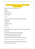 PCM3 Final Exam Questions with Verified&NewLine;Correct Answers
