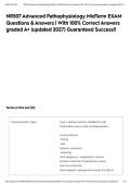 NR507 Advanced Pathophysiology MidTerm EXAM Questions & Answers &vert; With 100&percnt; Correct Answers graded A&plus; &lpar;updated 2027&rpar; Guaranteed Success&excl;&excl;&NewLine;