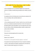 NSG 6420 W2 Test Questions with Verified&NewLine;Correct Answers
