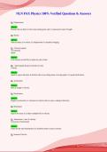 NLN PAX Physics 100&percnt; Verified Questions & Answers&NewLine;