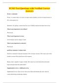 PCM3 Test Questions with Verified Correct&NewLine;Answers