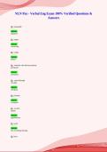 NLN Pax - Verbal Eng Exam 100&percnt; Verified Questions &&NewLine;Answers