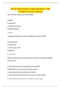 PCM3 Final Study Guide Questions with&NewLine;Verified Correct Answers
