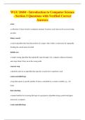 WGU D684 - Introduction to Computer Science&NewLine;- Section 3 Questions with Verified Correct&NewLine;Answers