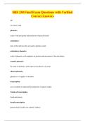 SHS 250 Final Exam Questions with Verified&NewLine;Correct Answers