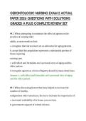 GERONTOLOGIC NURSING EXAM 2 ACTUAL&NewLine;PAPER 2026 QUESTIONS WITH SOLUTIONS&NewLine;GRADED A PLUS COMPLETE REVIEW SET&NewLine;