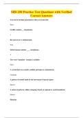 SHS 250 Practice Test Questions with Verified&NewLine;Correct Answers
