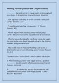 Plumbing Red Seal Questions With Complete Solutions