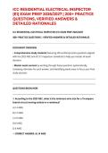 ICC RESIDENTIAL ELECTRICAL INSPECTOR &lpar;E1&rpar; EXAM PREP 2026&sol;2027 &vert; 200&plus; PRACTICE QUESTIONS&comma; VERIFIED ANSWERS & DETAILED RATIONALES