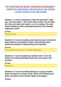 ATI CAPSTONE MATERNAL NEWBORN ASSESSMENT &NewLine;COMPLETE QUESTIONS AND DETAILED SOLUTIONS&NewLine;LATEST UPDATE JUST RELEASED
