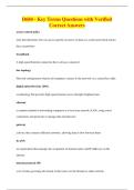 D684 - Key Terms Questions with Verified&NewLine;Correct Answers