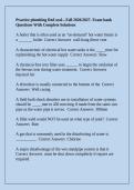 Practice plumbing Red seal---Fall 2026&sol;2027- Exam bank Questions With Complete Solutions