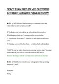 GFACT EXAM PREP SOLVED QUESTIONS&NewLine;ACCURATE ANSWERS PREMIUM REVIEW