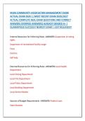 M100 COMMUNITY ASSOCIATION MANAGEMENT EXAM &NewLine;ACTUAL EXAM 2026 &vert;&vert; MOST RECENT EXAM 2026&vert;2027 &NewLine;ACTUAL COMPLETE REAL EXAM QUESTIONS AND CORRECT &NewLine;ANSWERS &lpar;VERIFIED ANSWERS&rpar; ALREADY GRADED A&plus; &vert; &NewLine;GUARANTEED SUCCESS&excl;&excl; NEWEST EXAM &vert; JUST RELEASED&excl;&excl;