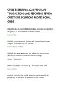 GFEBS ESSENTIALS 2026 FINANCIAL&NewLine;TRANSACTIONS AND REPORTING REVIEW&NewLine;QUESTIONS SOLUTIONS PROFESSIONAL&NewLine;GUIDE&NewLine;