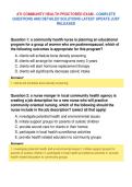 ATI COMMUNITY HEALTH PROCTORED EXAM - COMPLETE&NewLine;QUESTIONS AND DETAILED SOLUTIONS LATEST UPDATE JUST&NewLine;RELEASED