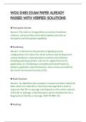 WGU D483 EXAM PAPER ALREADY&NewLine;PASSED WITH VERIFIED SOLUTIONS