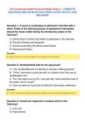 ATI Community Health Proctored Retake Exam 2 - COMPLETE&NewLine;QUESTIONS AND DETAILED SOLUTIONS LATEST UPDATE JUST&NewLine;RELEASED