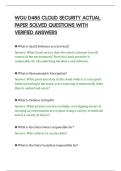 WGU D485 CLOUD SECURITY ACTUAL&NewLine;PAPER SOLVED QUESTIONS WITH&NewLine;VERIFIED ANSWERS