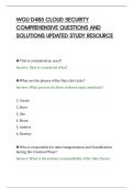 WGU D485 CLOUD SECURITY&NewLine;COMPREHENSIVE QUESTIONS AND&NewLine;SOLUTIONS UPDATED STUDY RESOURCE