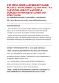 DCF CHILD ABUSE AND NEGLECT &lpar;CAAN&rpar; MODULE 1 EXAM 2026&sol;2027 &vert; 200&plus; PRACTICE QUESTIONS&comma; VERIFIED ANSWERS & DETAILED RATIONALES &vert; FLORIDA DCF STUDY GUIDE