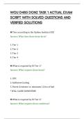 WGU D485 DGN2 TASK 1 ACTUAL EXAM&NewLine;SCRIPT WITH SOLVED QUESTIONS AND&NewLine;VERIFIED SOLUTIONS