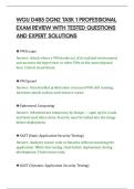 WGU D485 DGN2 TASK 1 PROFESSIONAL&NewLine;EXAM REVIEW WITH TESTED QUESTIONS&NewLine;AND EXPERT SOLUTIONS