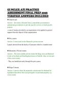 GI NCLEX ATI PRACTICE&NewLine;ASSESSMENT FINAL PREP 2026&NewLine;VERIFIED ANSWERS INCLUDED