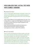 WGU D486 DFN1 TASK 1 ACTUAL TEST PAPER&NewLine;WITH CORRECT ANSWERS