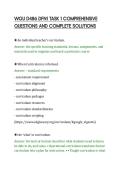 WGU D486 DFN1 TASK 1 COMPREHENSIVE&NewLine;QUESTIONS AND COMPLETE SOLUTIONS