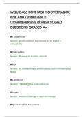 WGU D486 DFN1 TASK 1 GOVERNANCE&NewLine;RISK AND COMPLIANCE&NewLine;COMPREHENSIVE REVIEW SOLVED&NewLine;QUESTIONS GRADED A&plus;
