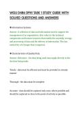 WGU D486 DFN1 TASK 1 STUDY GUIDE WITH&NewLine;SOLVED QUESTIONS AND ANSWERS