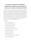 WGU D662 &vert; OA &vert; OBJECTIVE ASSESSMENT &vert;&NewLine;EXPLORE NEW QUESTIONS AND ANSWERS &vert; 2026&NewLine;UPDATE &vert; 100&percnt; CORRECT &vert; VERIFIED SOLUTIONS