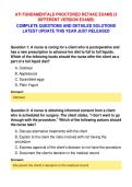 ATI FUNDAMENTALS PROCTORED RETAKE EXAMS &lpar;3&NewLine;DIFFERENT VERSION EXAMS&rpar;&NewLine;COMPLETE QUESTIONS AND DETAILED SOLUTIONS&NewLine;LATEST UPDATE THIS YEAR JUST RELEASED